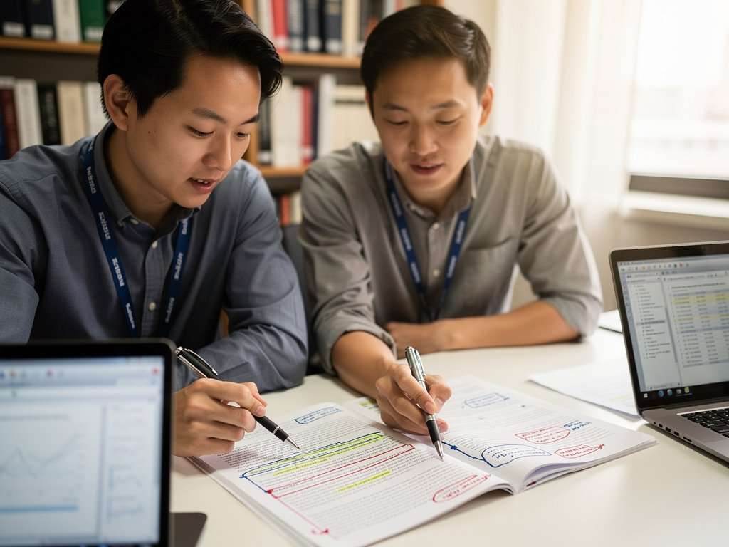 외국인 공동저자와 원고 수정 의견 조율하기 이미지 2